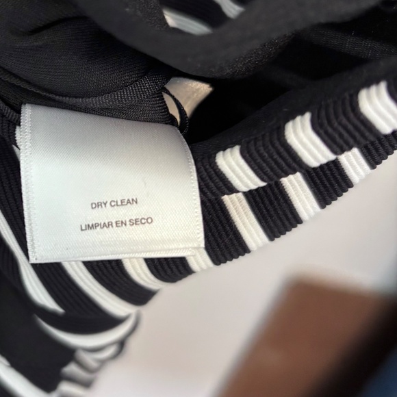 Anne Klein black and white striped sleeveless dress - Picture 7 of 8